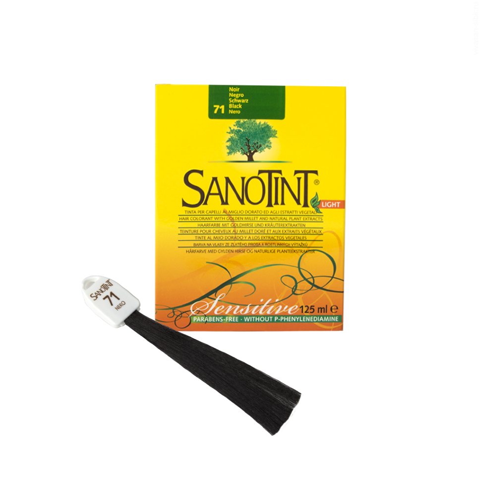 Краска для волос SanoTint Light. ЧЕРНЫЙ 71