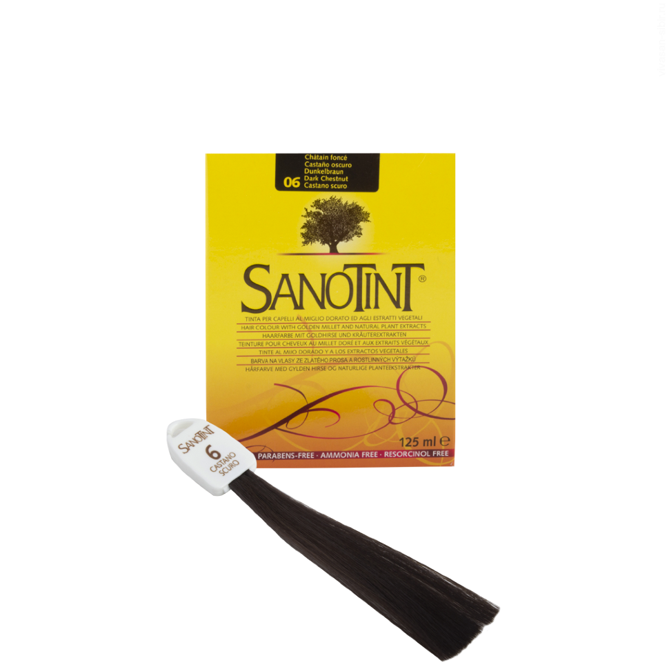Краска для волос SanoTint Classic. ТЕМНО-КАШТАНОВЫЙ 06