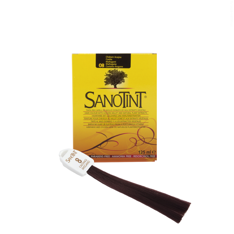 Краска для волос SanoTint Classic.МАХАГОН 08