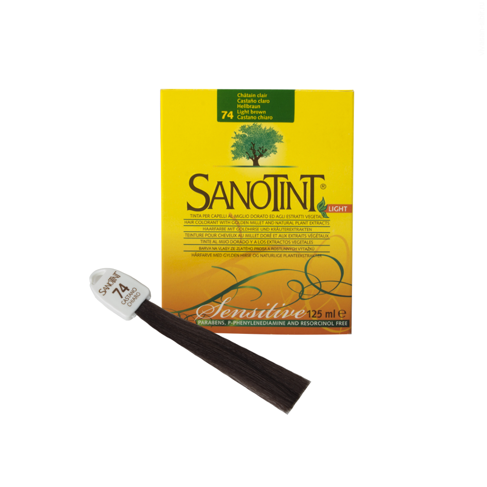 Краска для волос SanoTint Light. СВЕТЛЫЙ КАШТАН 74