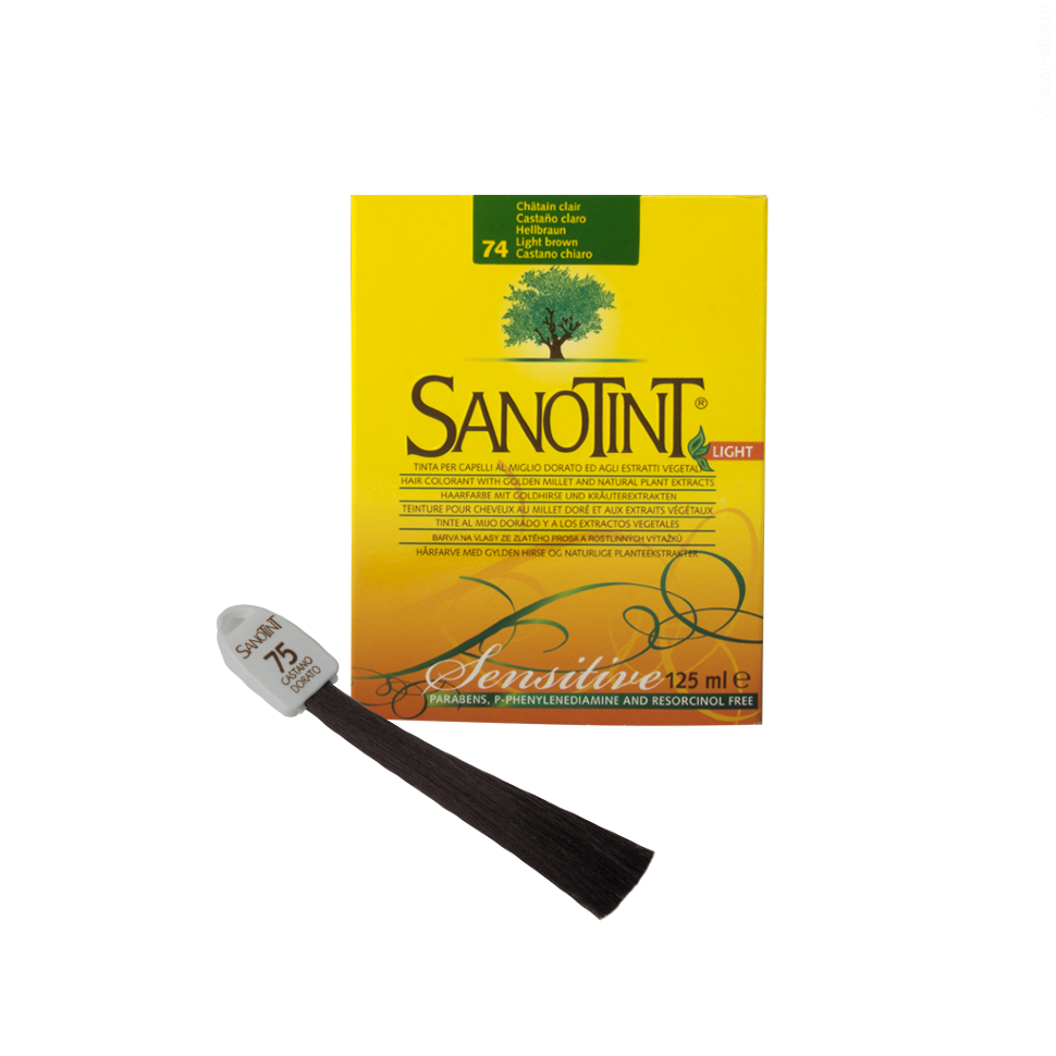 Краска для волос SanoTint Light. ЗОЛОТИСТЫЙ КАШТАН 75